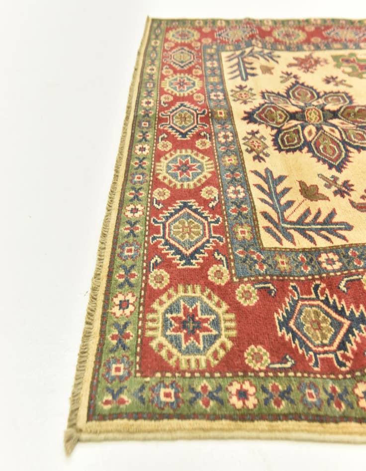 Detail image of  5' 1 x 7' 2  Hand Knotted Kazak Rug
