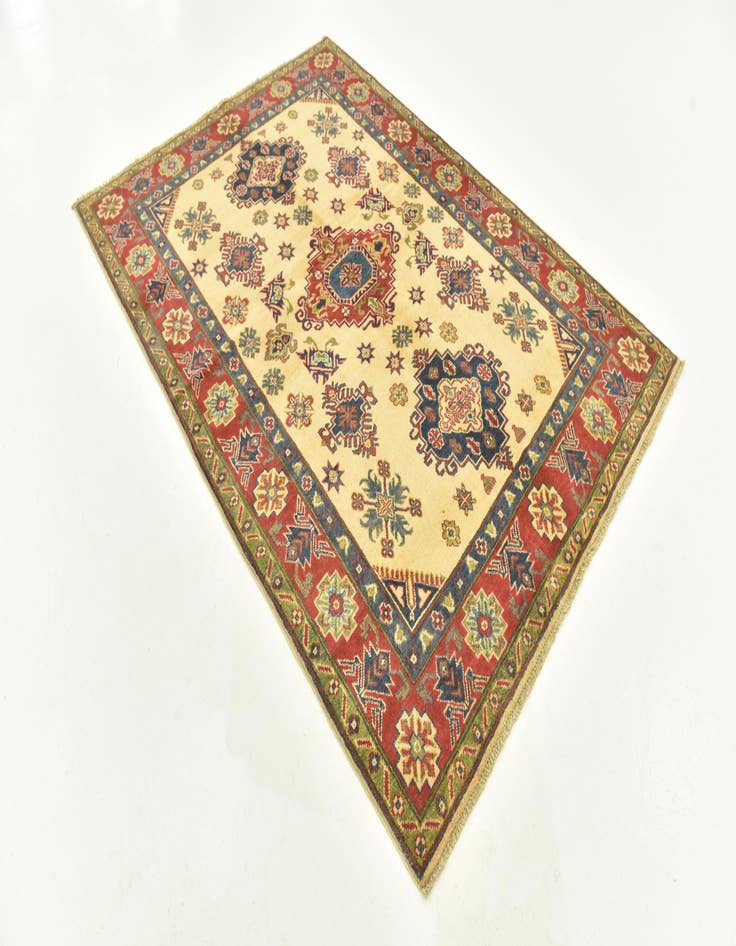 Detail image of  5' 1 x 7' 2  Hand Knotted Kazak Rug