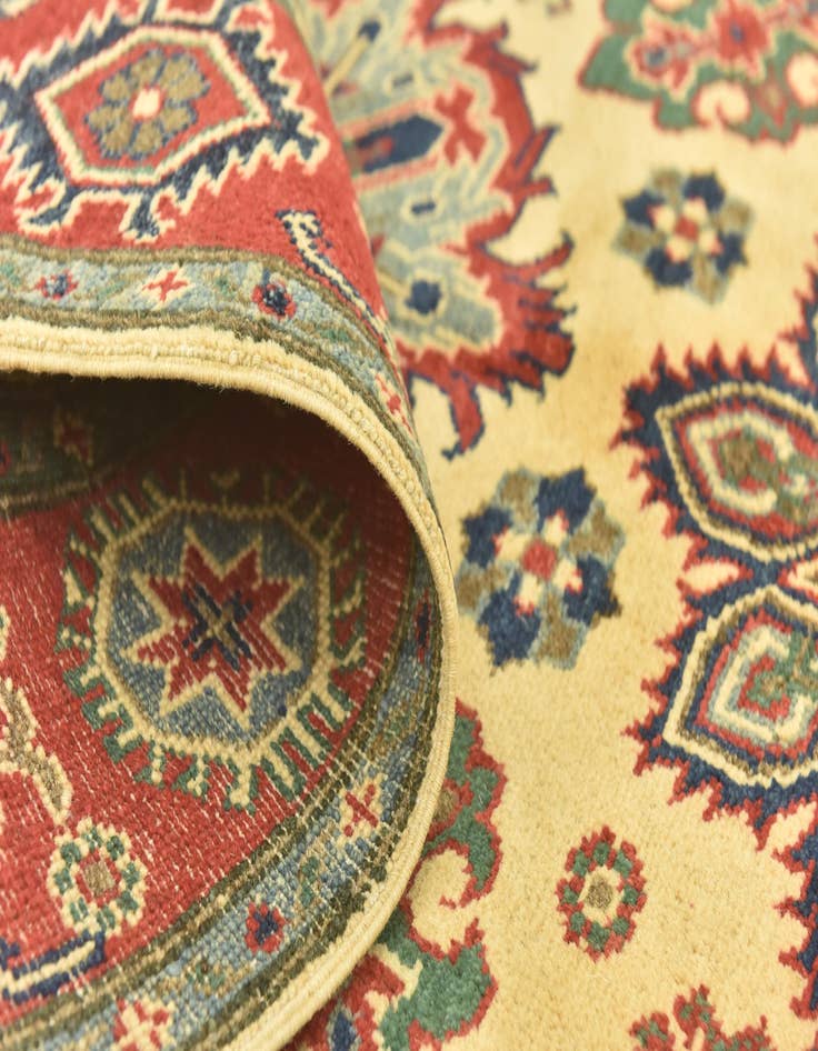 Detail image of  4' x 5' 10  Hand Knotted Kazak Rug