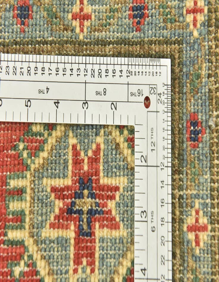 Detail image of  4' x 5' 10  Hand Knotted Kazak Rug