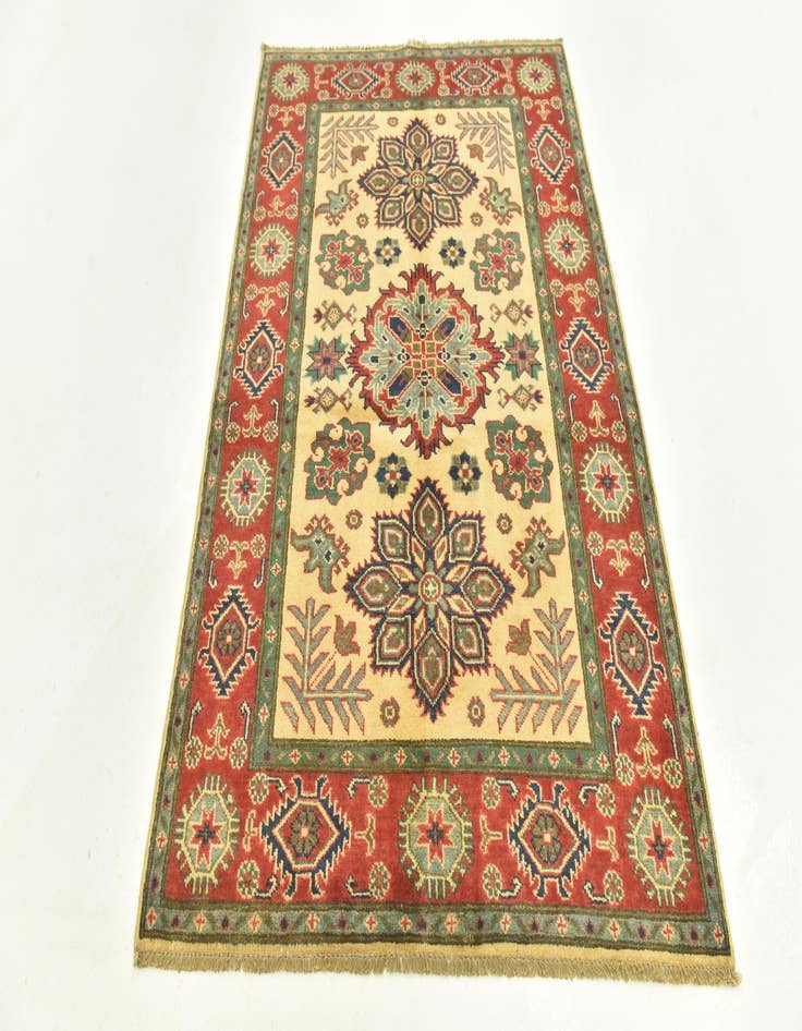 Detail image of  4' x 5' 10  Hand Knotted Kazak Rug