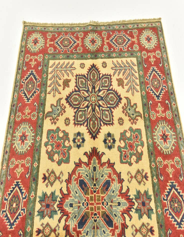 Detail image of  4' x 5' 10  Hand Knotted Kazak Rug