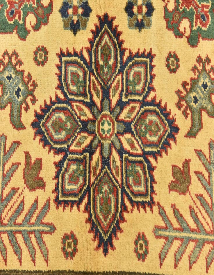 Detail image of  4' x 5' 10  Hand Knotted Kazak Rug