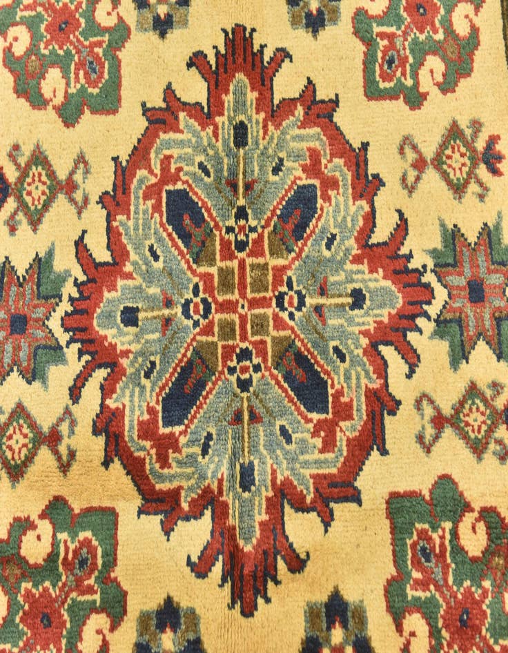 Detail image of  4' x 5' 10  Hand Knotted Kazak Rug