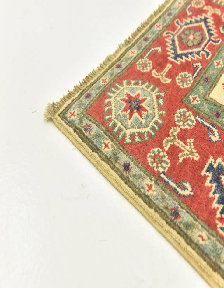 Detail image of  4' x 5' 10  Hand Knotted Kazak Rug