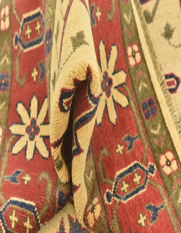 Detail image of  4' 3 x 6'  Hand Knotted Kazak Rug
