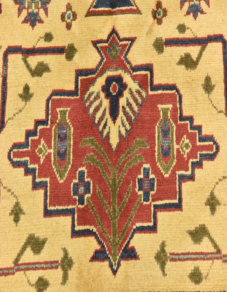 Detail image of  4' 3 x 6'  Hand Knotted Kazak Rug