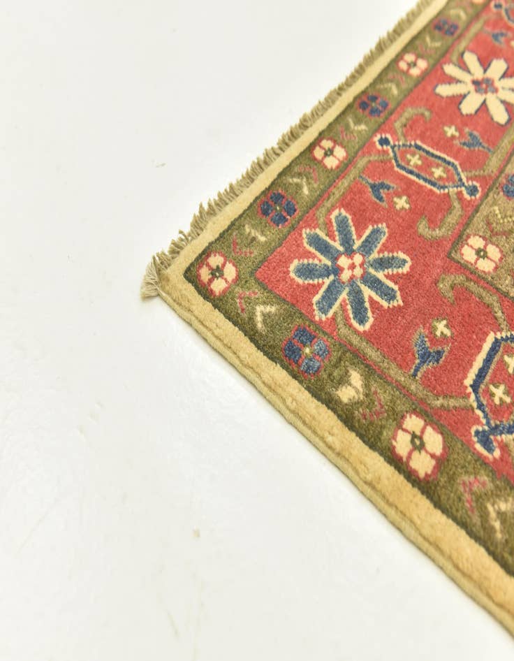 Detail image of  4' 3 x 6'  Hand Knotted Kazak Rug