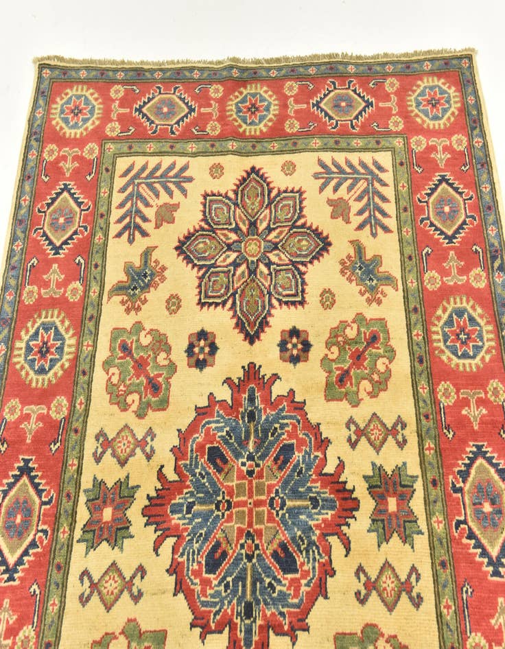 Detail image of  4' 4 x 5' 8  Hand Knotted Kazak Rug