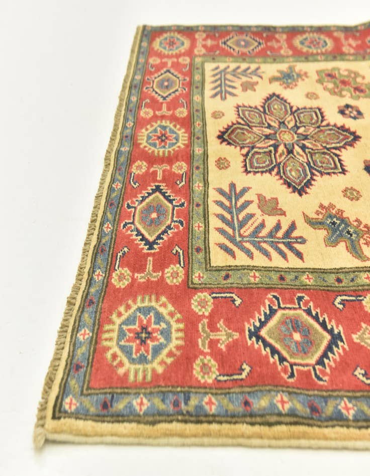 Detail image of  4' 4 x 5' 8  Hand Knotted Kazak Rug
