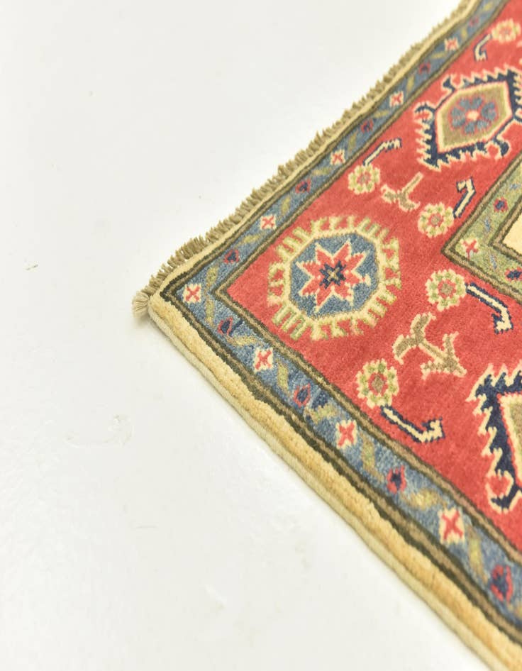 Detail image of  4' 4 x 5' 8  Hand Knotted Kazak Rug