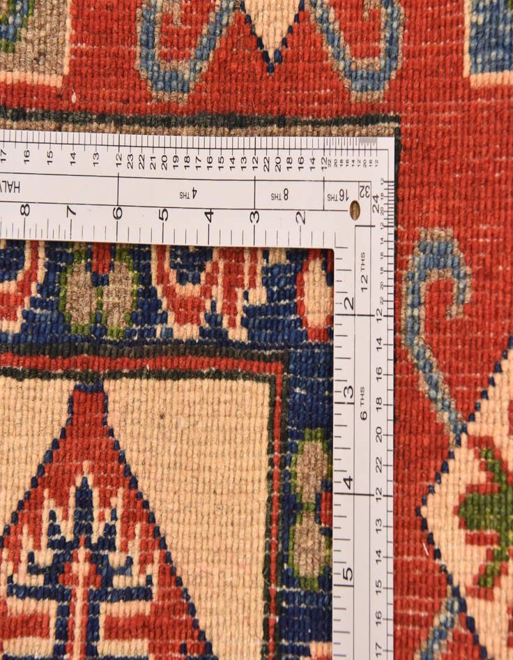 Detail image of  6' x 9'  Hand Knotted Kazak Rug