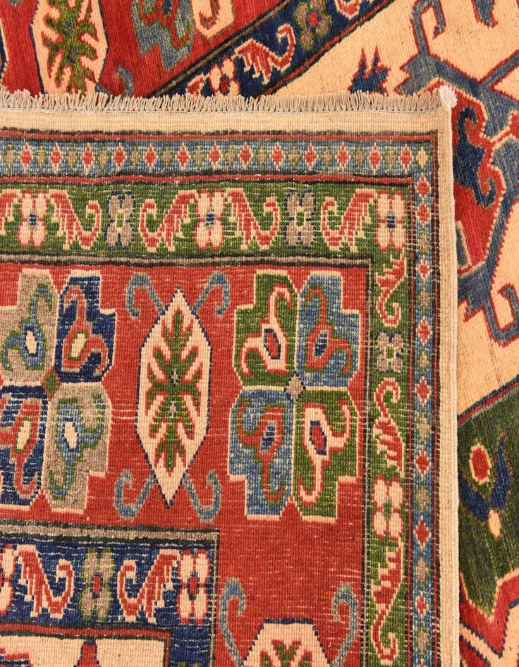 Detail image of  6' x 9'  Hand Knotted Kazak Rug