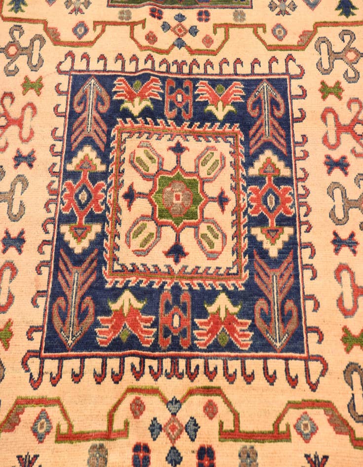 Detail image of  6' x 9'  Hand Knotted Kazak Rug