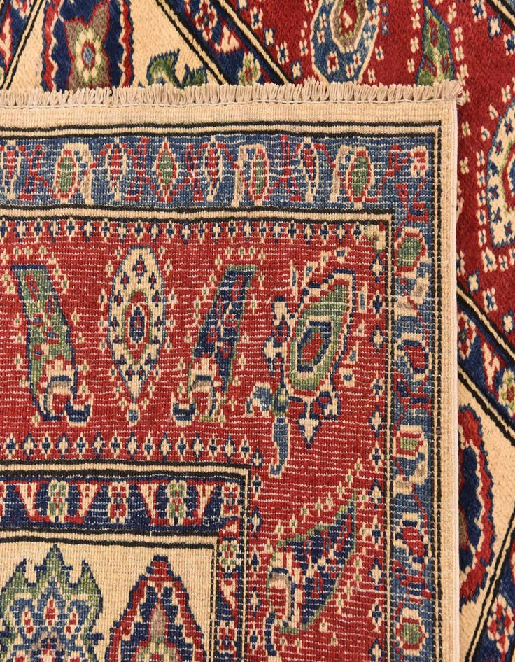 Detail image of  4' x 5' 10  Hand Knotted Kazak Rug