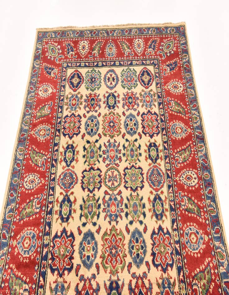 Detail image of  4' x 5' 10  Hand Knotted Kazak Rug