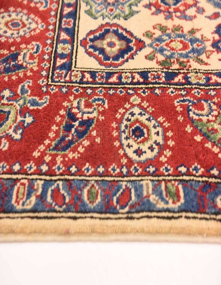 Detail image of  4' x 5' 10  Hand Knotted Kazak Rug