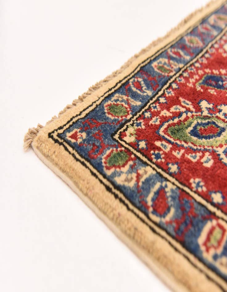 Detail image of  4' x 5' 10  Hand Knotted Kazak Rug