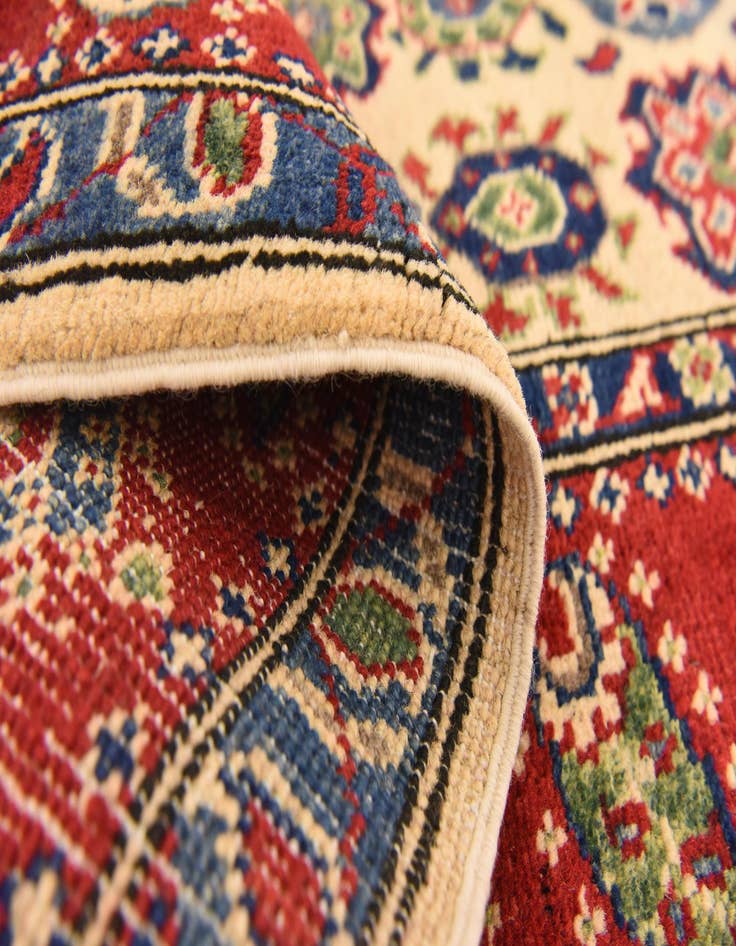 Detail image of  4' x 5' 10  Hand Knotted Kazak Rug