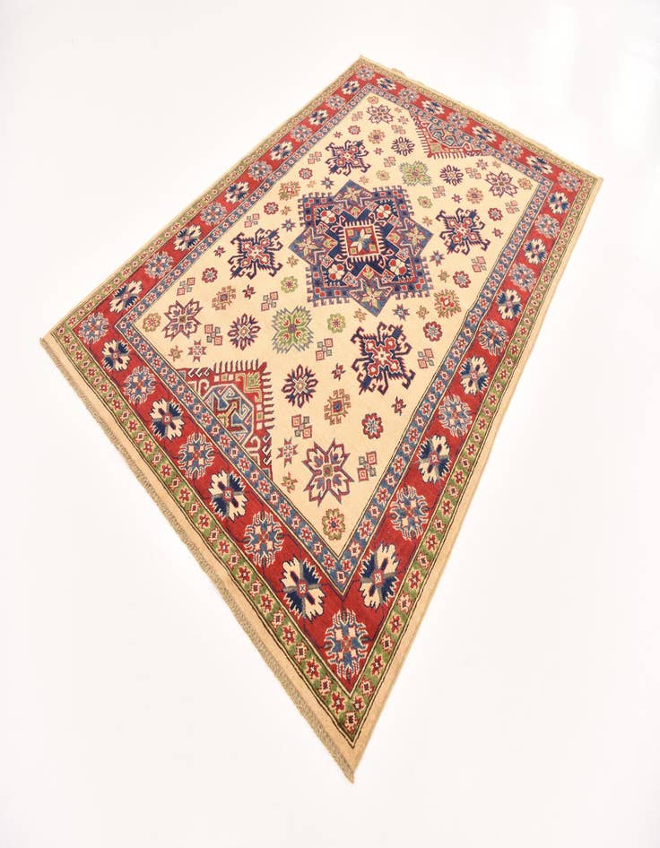 Detail image of  5' 7 x 7' 10  Hand Knotted Kazak Rug