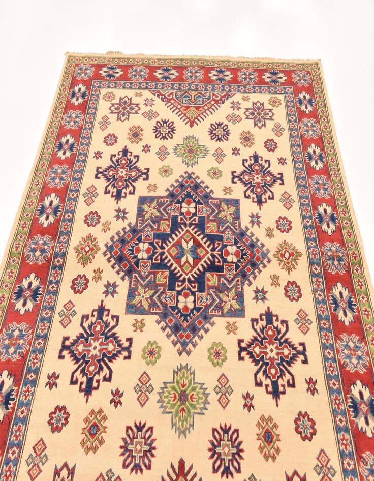 Detail image of  5' 7 x 7' 10  Hand Knotted Kazak Rug