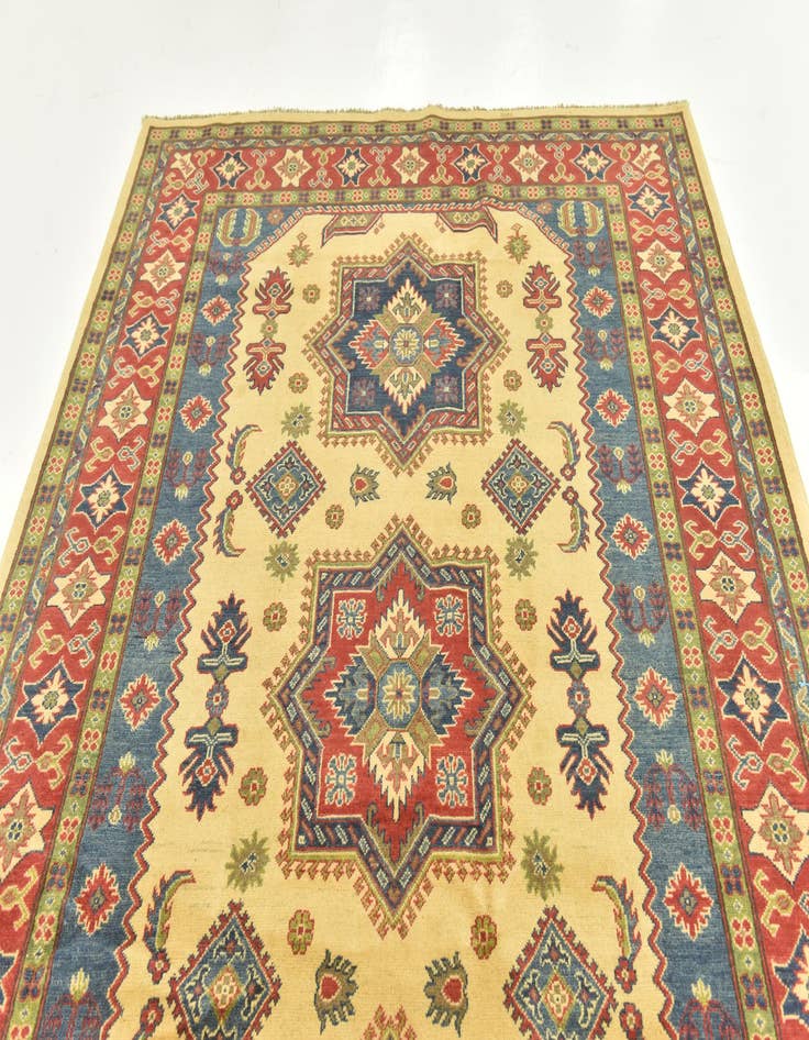 Detail image of  6' 8 x 10'  Hand Knotted Kazak Rug