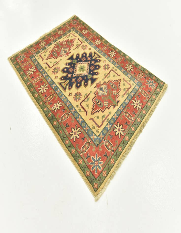 Detail image of  2' 10 x 4' 1  Hand Knotted Kazak Rug