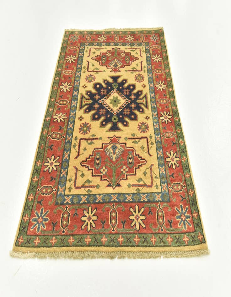 Detail image of  2' 10 x 4' 1  Hand Knotted Kazak Rug