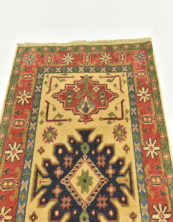 Detail image of  2' 10 x 4' 1  Hand Knotted Kazak Rug