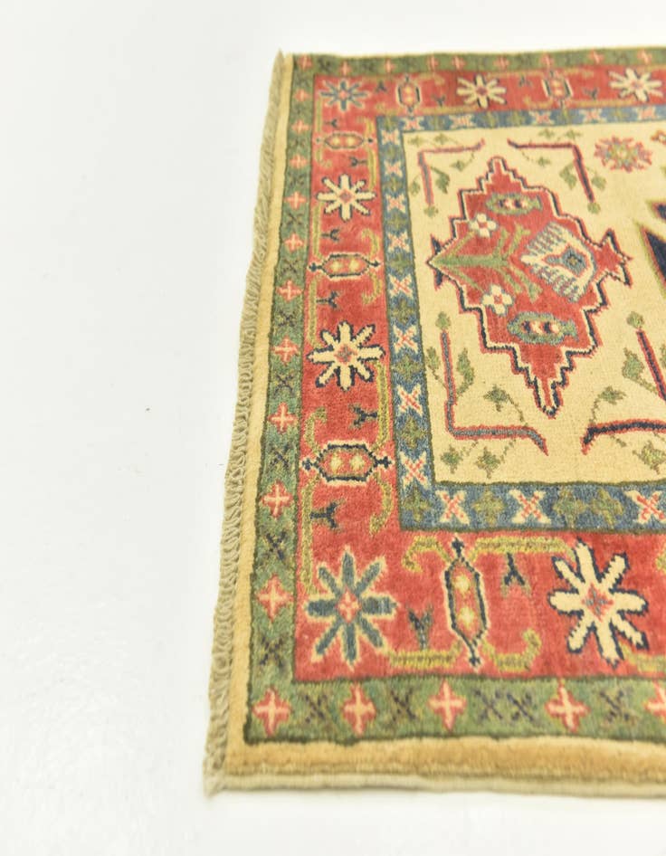 Detail image of  2' 10 x 4' 1  Hand Knotted Kazak Rug