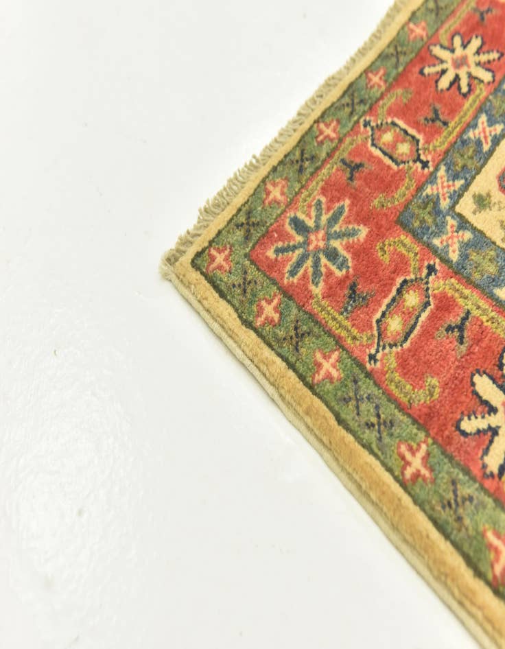 Detail image of  2' 10 x 4' 1  Hand Knotted Kazak Rug