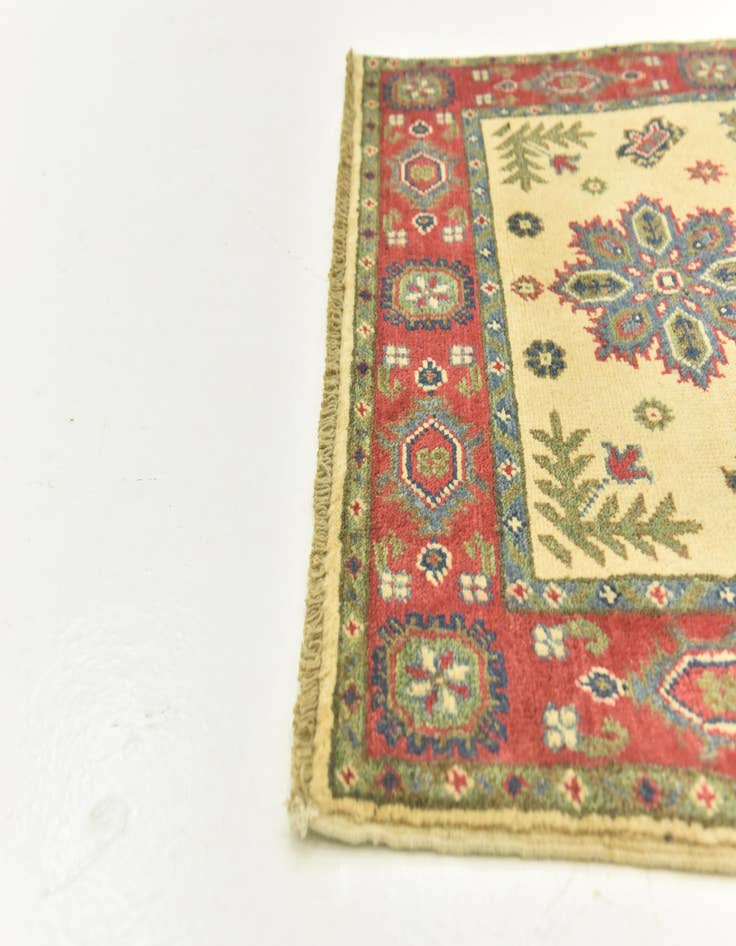 Detail image of  2' 10 x 3' 11  Hand Knotted Kazak Rug