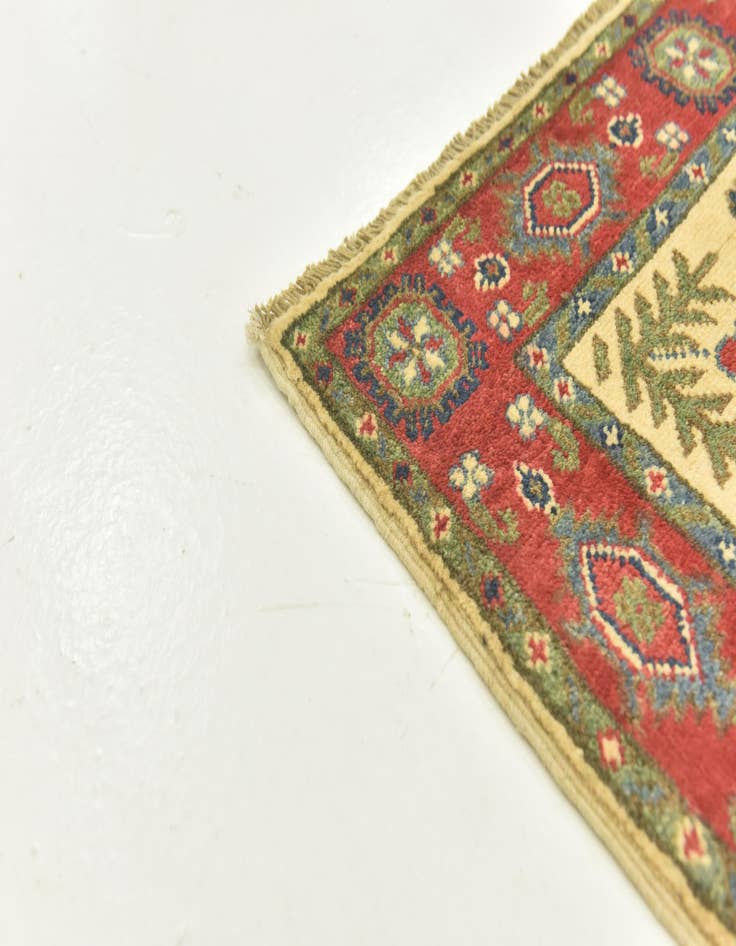 Detail image of  2' 10 x 3' 11  Hand Knotted Kazak Rug