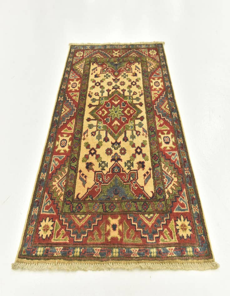 Detail image of  2' 9 x 3' 11  Hand Knotted Kazak Rug