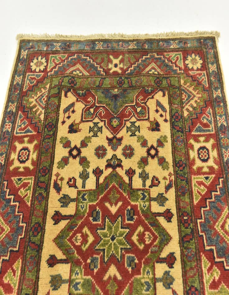 Detail image of  2' 9 x 3' 11  Hand Knotted Kazak Rug