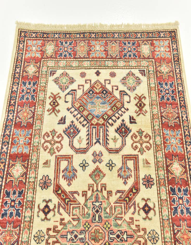 Detail image of  3' 6 x 4' 10  Hand Knotted Kazak Oriental Rug