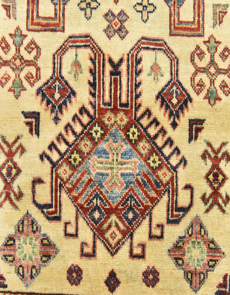 Detail image of  3' 6 x 4' 10  Hand Knotted Kazak Oriental Rug