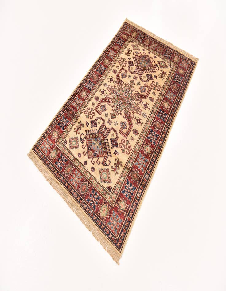 Detail image of  3' 2 x 5'  Hand Knotted Kazak Oriental Rug