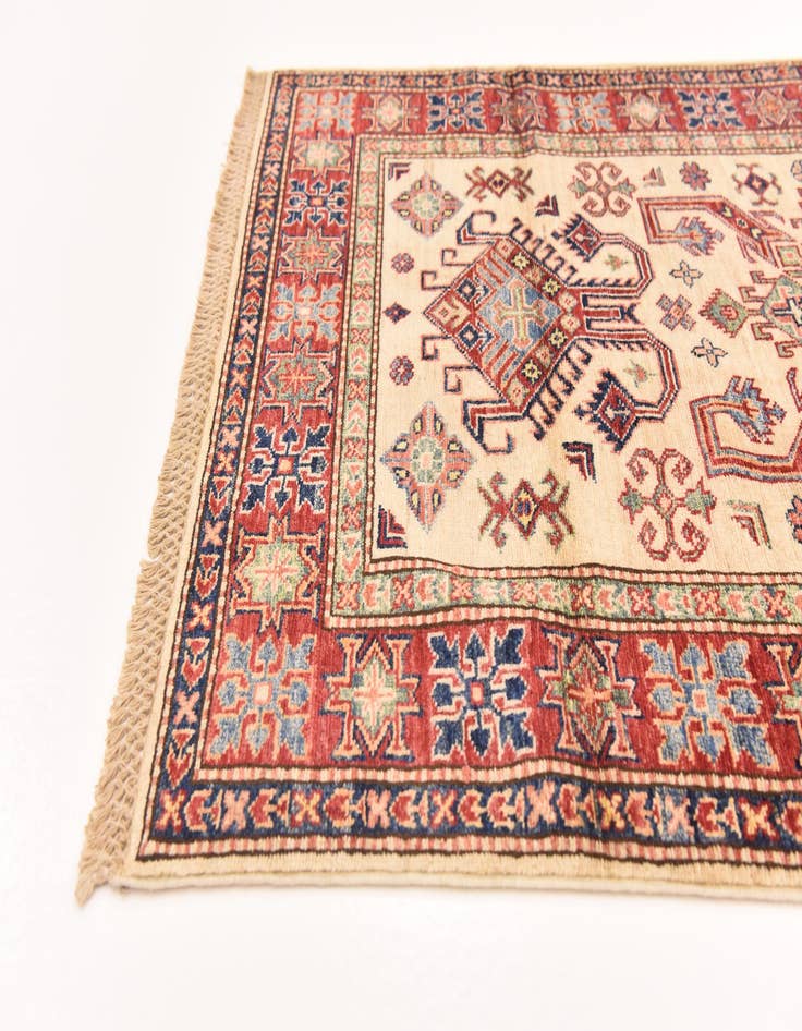 Detail image of  3' 2 x 5'  Hand Knotted Kazak Oriental Rug