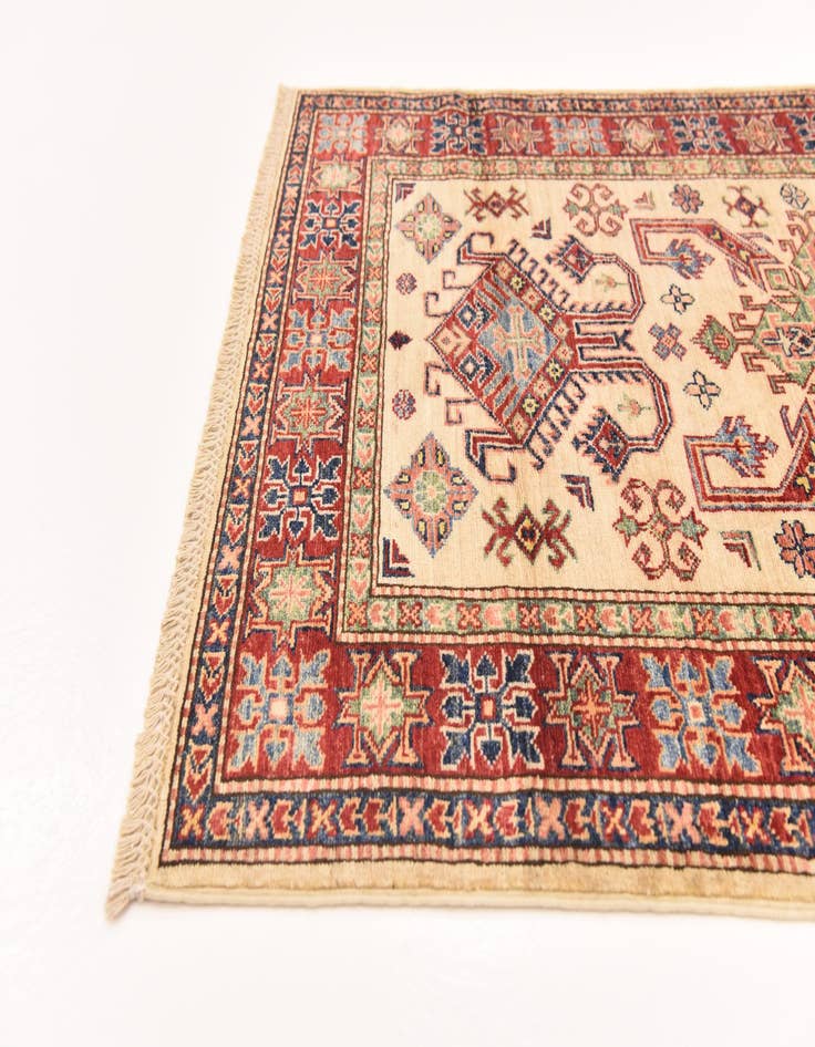 Detail image of  3' 4 x 5' 1  Hand Knotted Kazak Oriental Rug