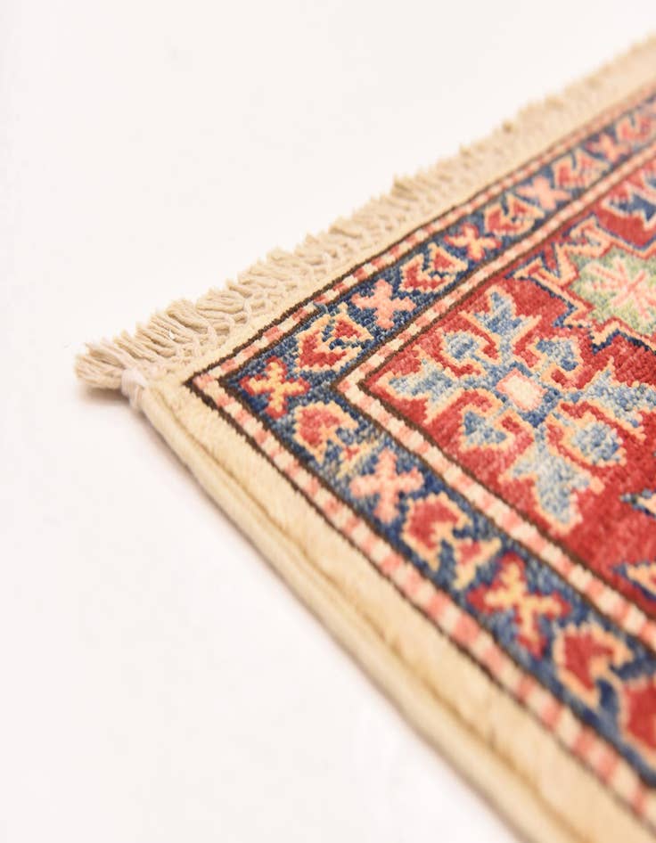 Detail image of  3' 4 x 5' 1  Hand Knotted Kazak Oriental Rug