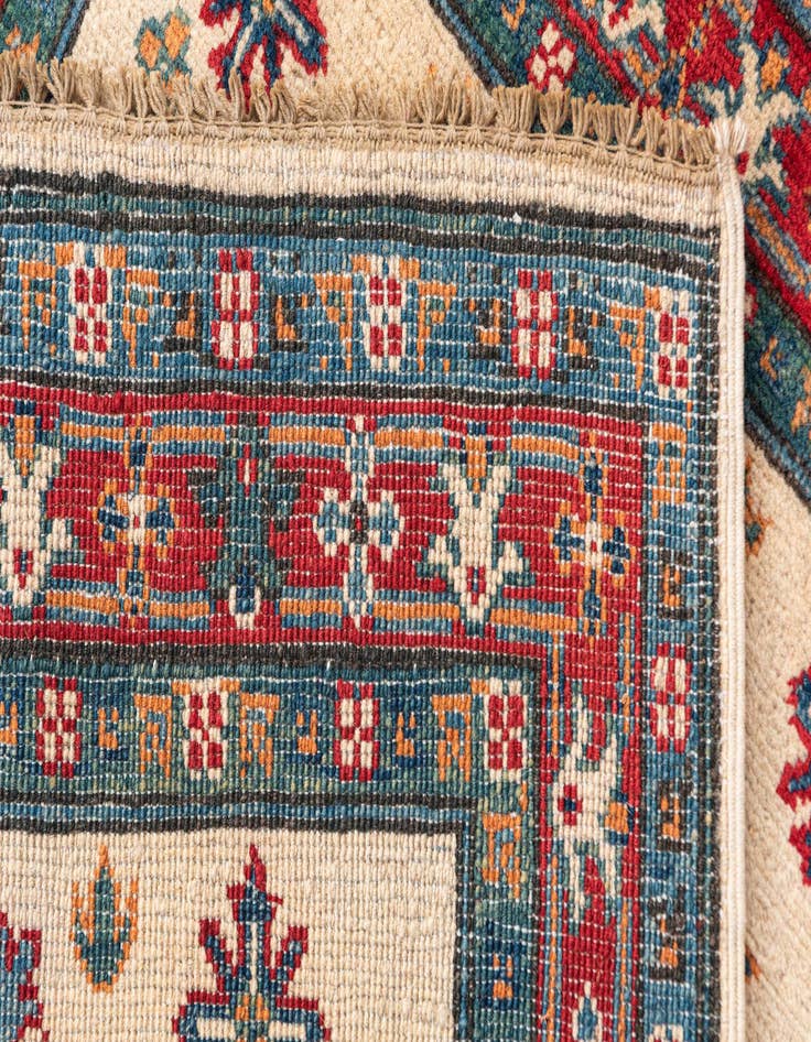 Detail image of  2' 8 x 4' 2  Hand Knotted Kazak Rug