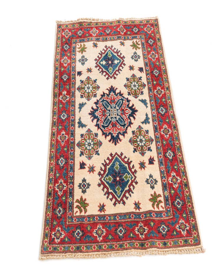 Detail image of  2' 8 x 4'  Hand Knotted Kazak Rug