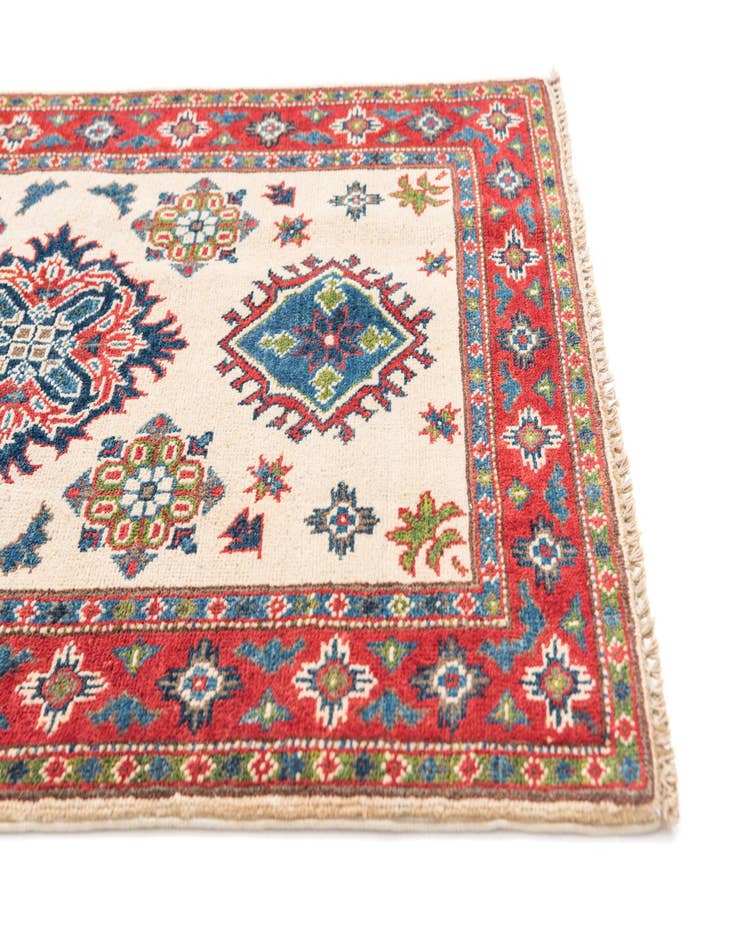 Detail image of  2' 8 x 4'  Hand Knotted Kazak Rug