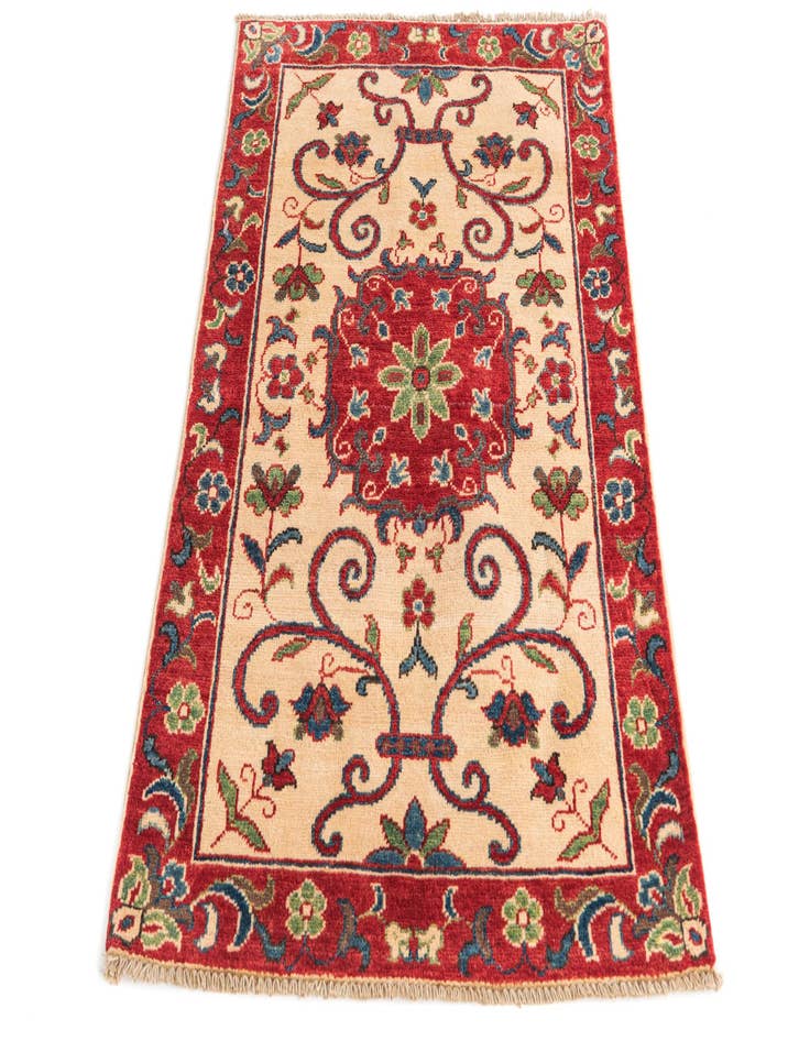 Detail image of  2' 8 x 4'  Hand Knotted Kazak Rug