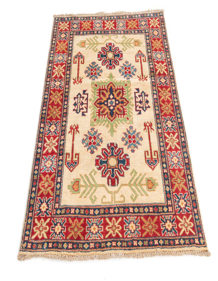 Detail image of  3' 5 x 4' 10  Hand Knotted Kazak Rug