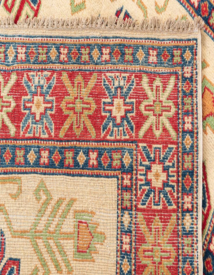 Detail image of  3' 5 x 4' 10  Hand Knotted Kazak Rug