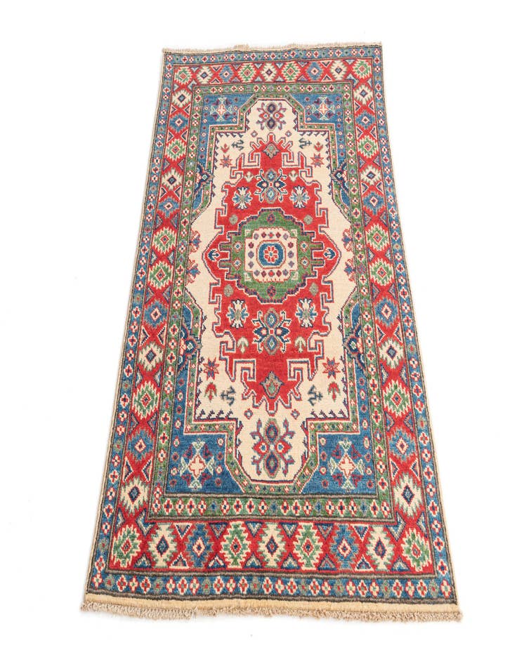 Detail image of  3' 3 x 5'  Hand Knotted Kazak Rug