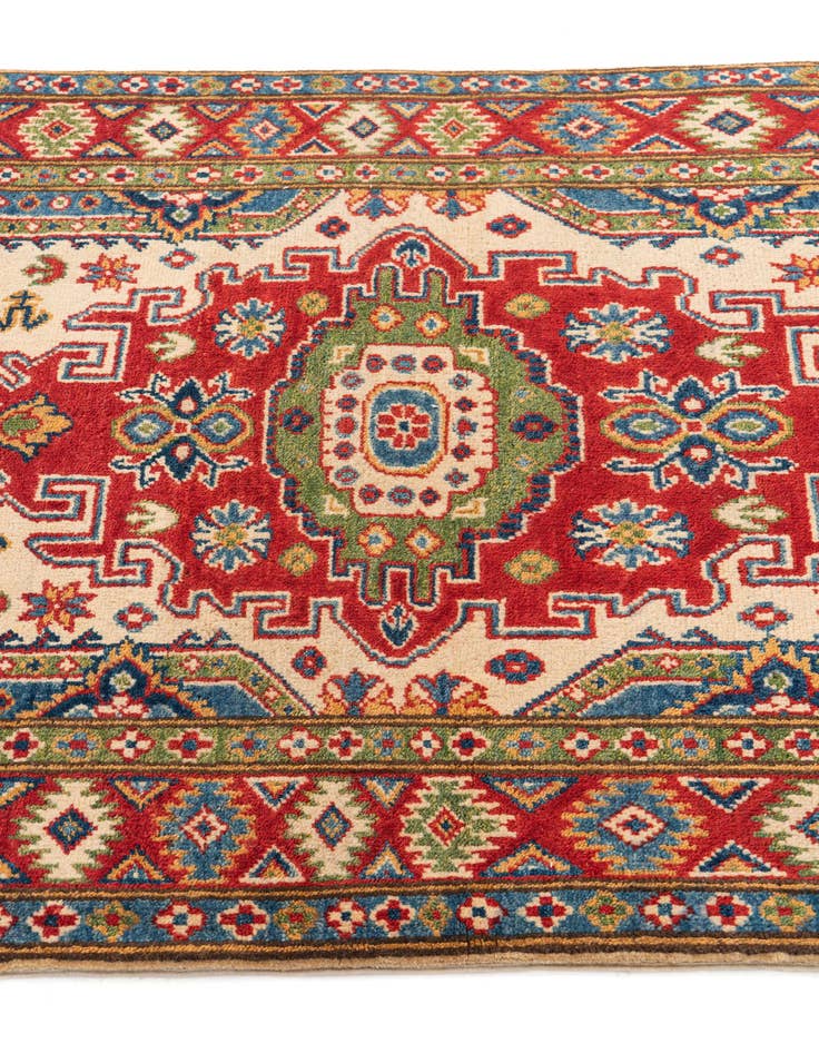 Detail image of  3' 4 x 5' 2  Hand Knotted Kazak Rug