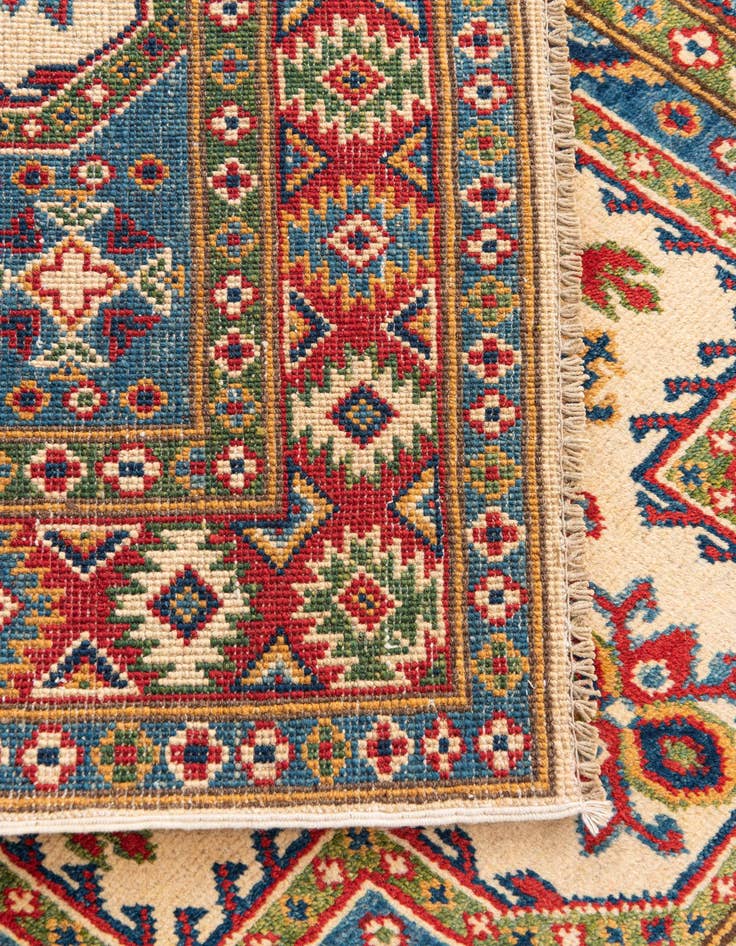 Detail image of  3' 4 x 5' 2  Hand Knotted Kazak Rug